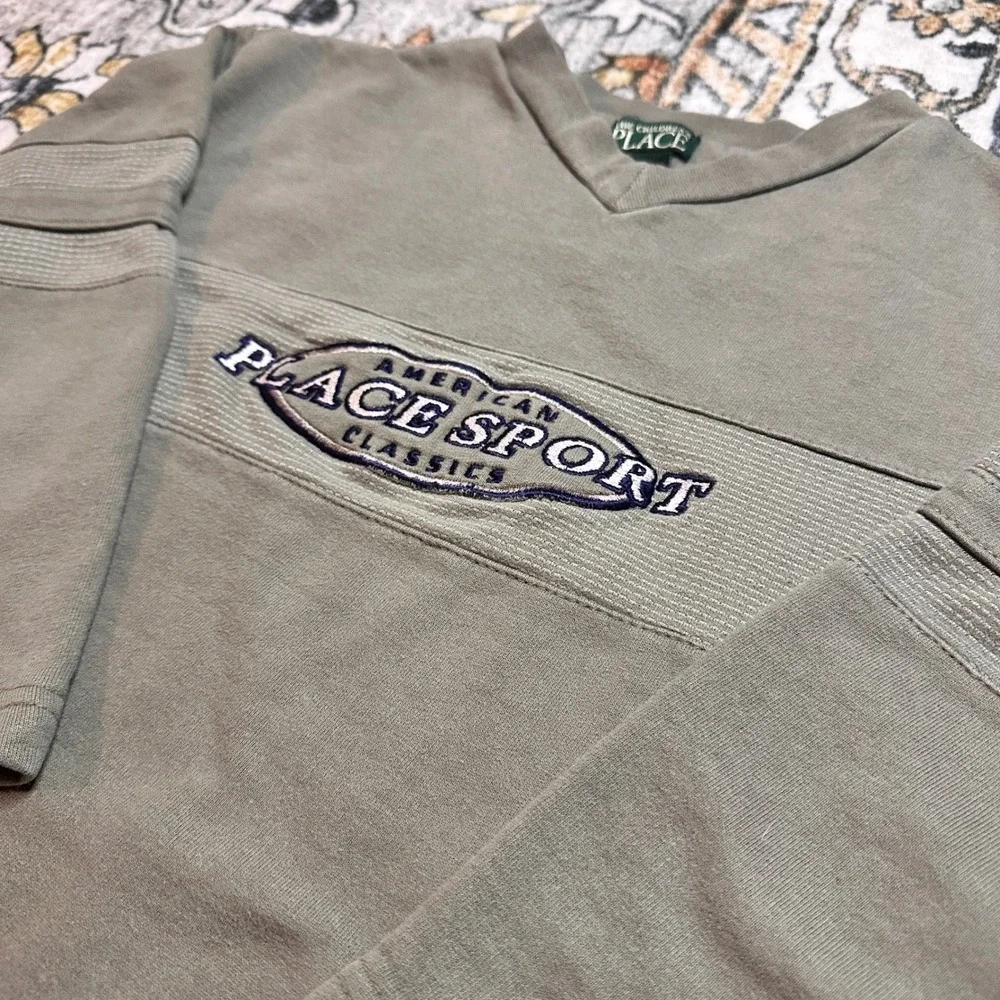 Vintage‎ The Children's Place Sport Sweatshirt Olive Green Youth 6X/7